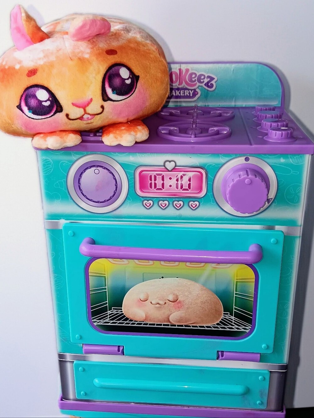 Cookeez Makery Oven Playset Interactive Warm Plush-Tested- Purple/Turquoise